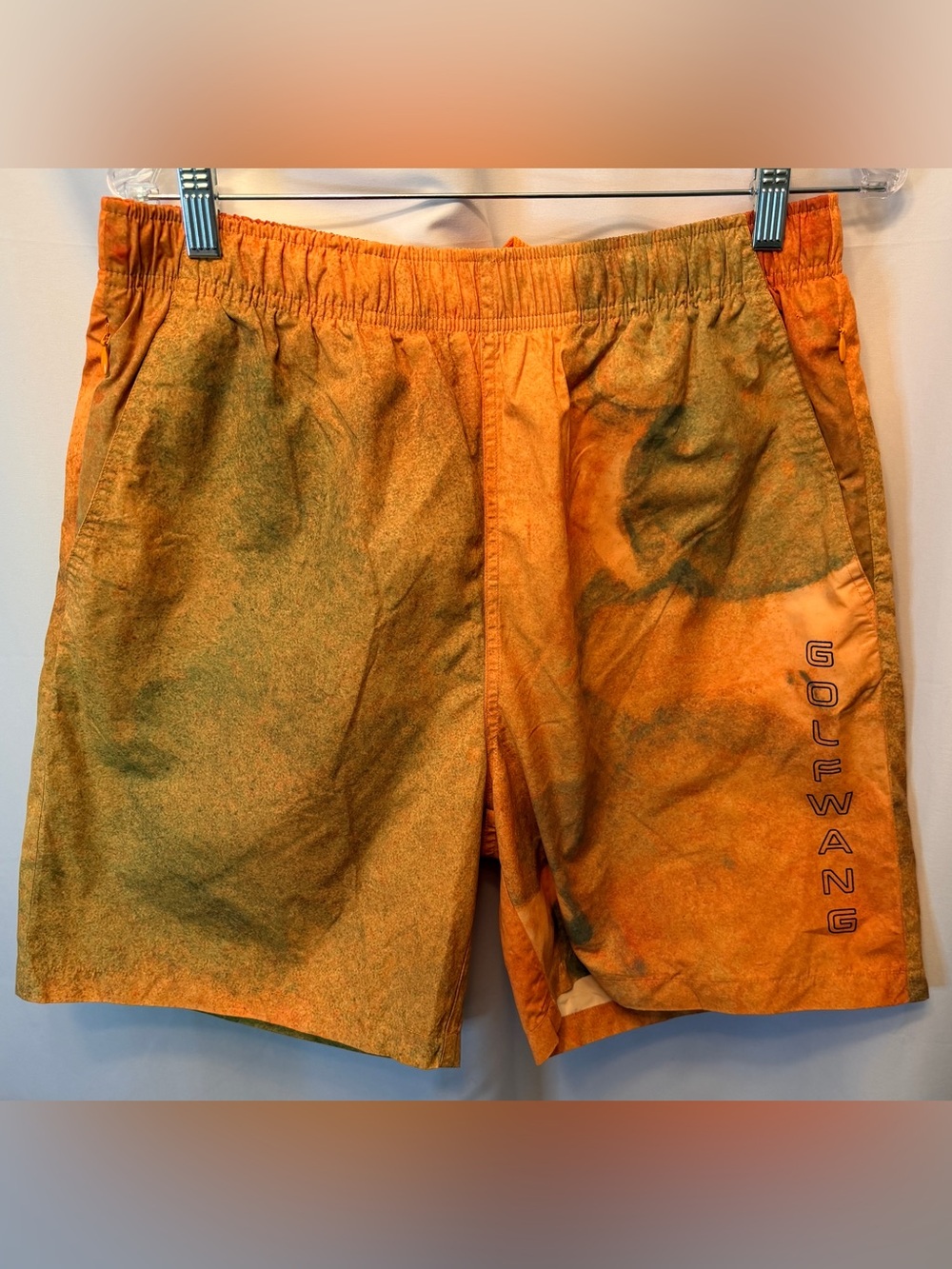 Golf Wang Winslow Shorts Size Large Drawstring Orange Green Tyler The Creator